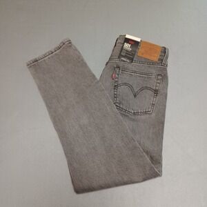 Levis 501 Original Cropped Gray Straight Leg Jeans W29 L28 36200-0235 Onyx
